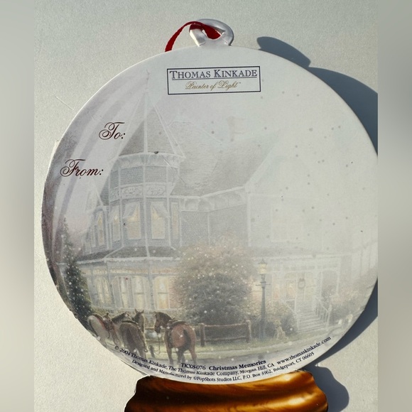Thomas Kinkade Christmas 12 Pop Up Ornaments Gift Tags With 16 Envelopes Vintage - Picture 3 of 14